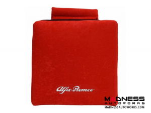 Seat Cushion - Red w/ Alfa Romeo Logo in White